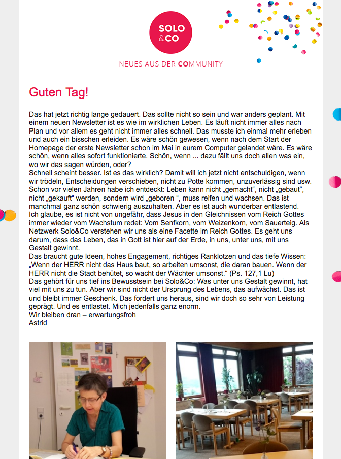 Newsletter Oktober 2017