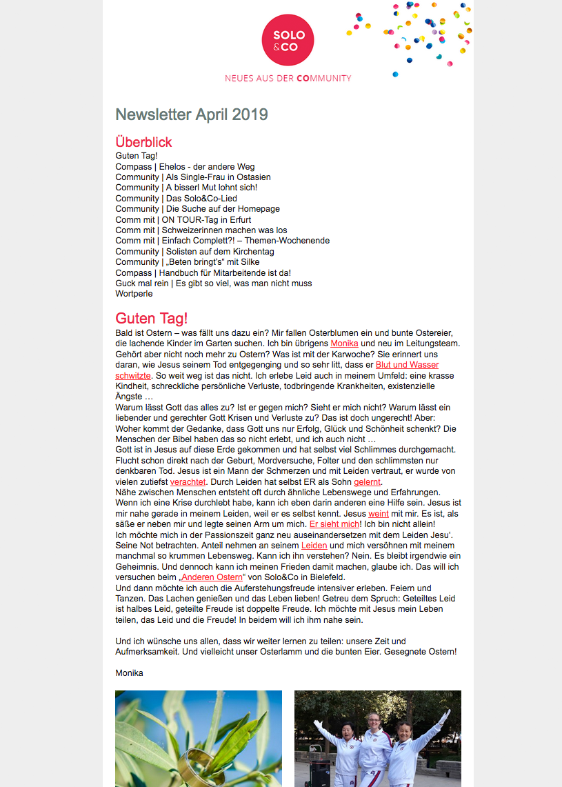 Newsletter April 2019
