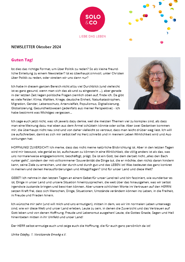 Newsletter Oktober 2024
