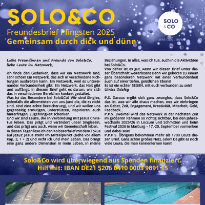 Freundesbrief: Gemeinsam durch Dick & Dünn